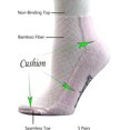 thumbnail image 2 of 5 Pack Bamboo Quarter Seamless Diabetic Socks (size 3-8 Uk), 2 of 5
