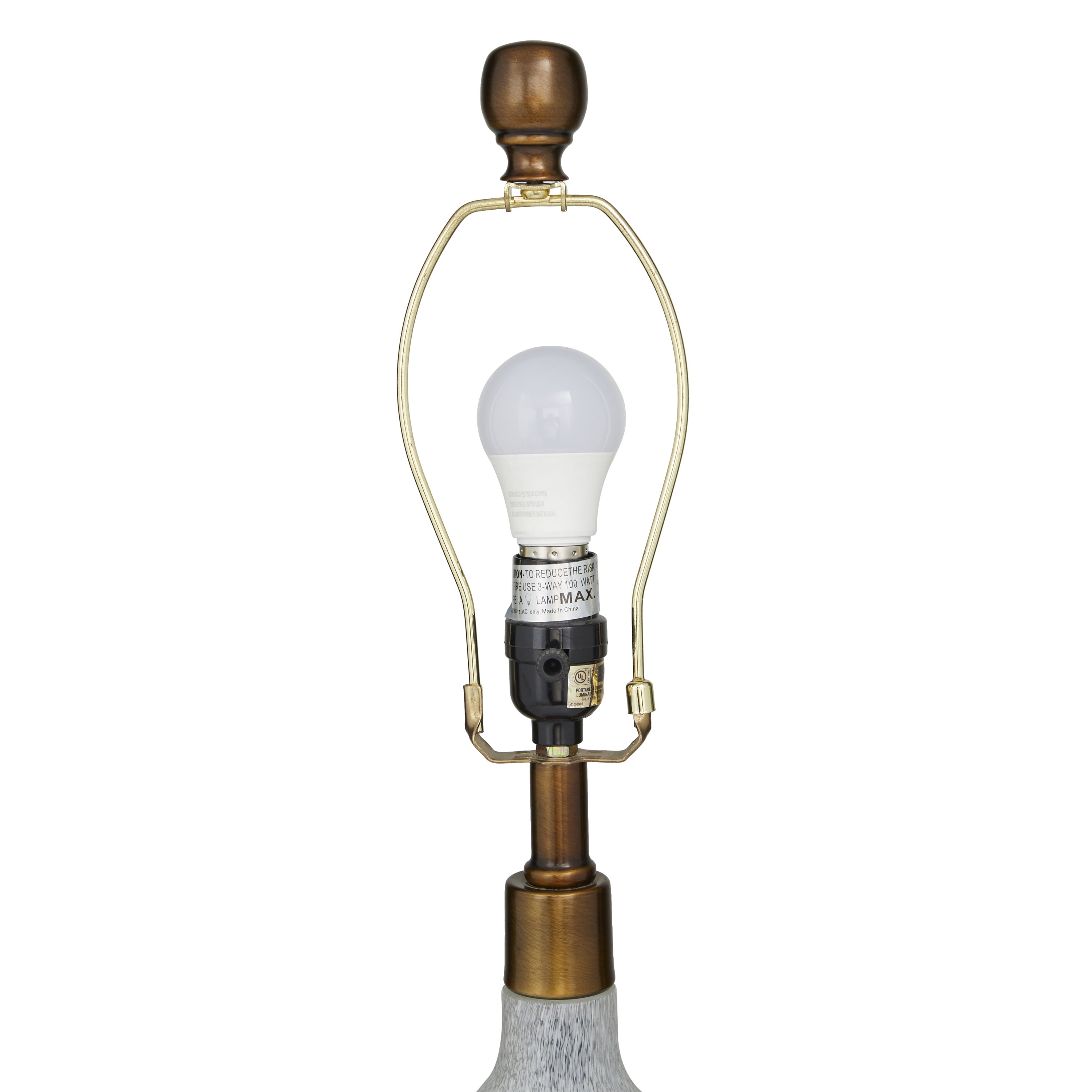 DecMode 28" Ombre Blue Table Lamp with Cream Linen Shade (2 Count)