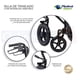 thumbnail image 4 of Silla De Ruedas De Traslado Super Ligera Negro Medical Store Medical Store ST950N, 4 of 5