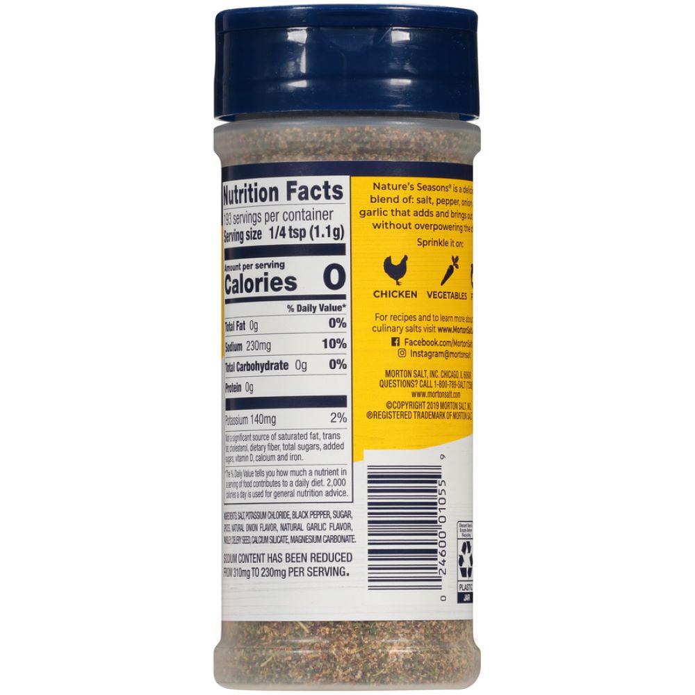 Morton Salt Nature's Seasons Seasoning Blend, 25% Less Sodium, 7.5 oz