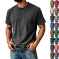 thumbnail image 2 of Oversized Tshirts for Men Acid Wash Loose Fit Cotton Basic T Shirts Gym Vintage Baggy Tees （Black,XL）, 2 of 5
