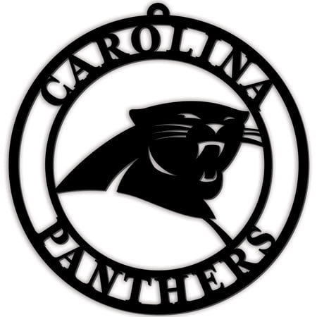 Black Carolina Panthers 16 Team Logo Cutout