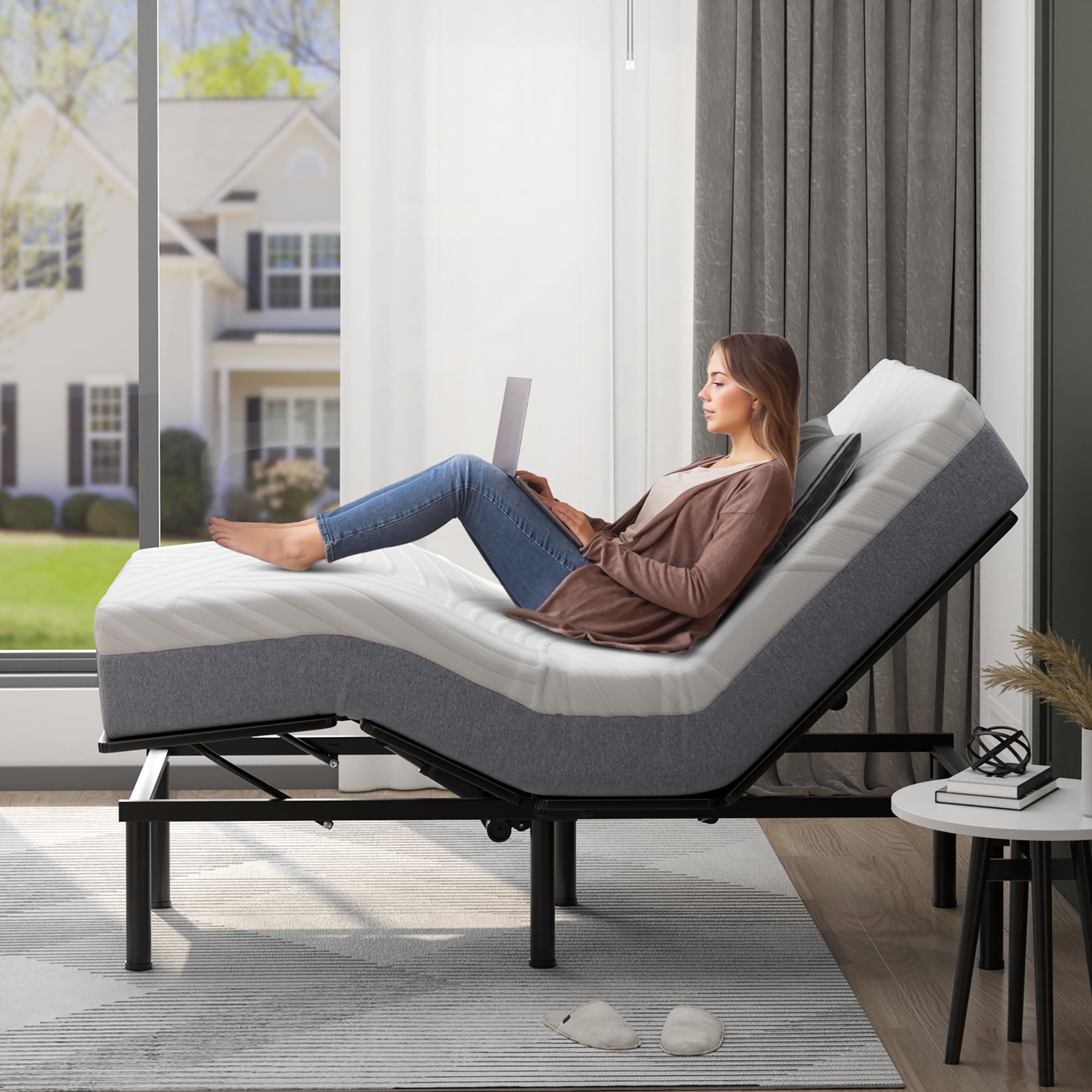 Costway 10 Twin XL Adjustable Bed Mattress 3D CNC Cutting
