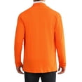 thumbnail image 3 of INSPIRE CHIC Men's Jackets Cardigan Shawl Lapel Long Sleeve Regular Fit Open Front Top L Orange, 3 of 5
