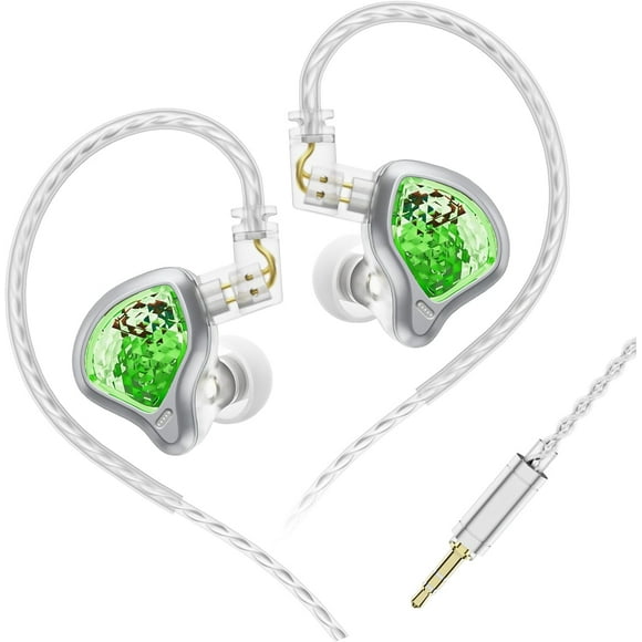 czcpp-BI01 New in Ear Monitors Gaming Earbuds 11mm Dual Magnet Single Dynamic Driver Monitor Earphone, IEM Earphones with 2 Pin Detachable Cable for Singer Musicians Drummers DJ (3.5MM)
