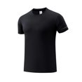 thumbnail image 2 of Men's Short Sleeve UPF 50+ Cooling T-Shirt Quick Dry Workout Athletic Running Swim Tops Tee Rash Guard Performance Shirts Big and Tall Size M-4XL Black, 2 of 5