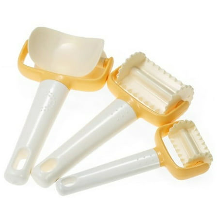 

3PCS Fondant Cake Bakery Tools Rolling Angel Biscuit Ravioli Cutter Baking Pastry Supplies Fondant Cake Tools