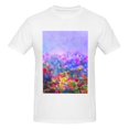 thumbnail image 4 of Bingfone Colorful Purple Cosmos Flower Men'S Loose Fit Short-Sleeve Pocket T-Shirt, 4 of 7