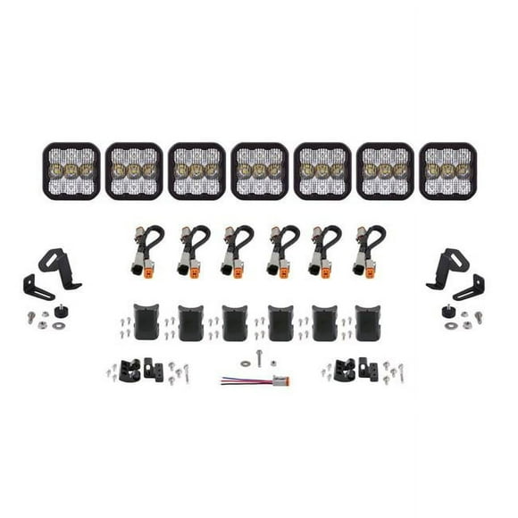 Diode Dynamics DD6800 SS5 Sport Universal CrossLink 7-Pod Lightbar - White Combo