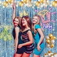 thumbnail image 5 of 2 Pack Light Blue Metallic Tinsel Foil Fringe Curtains,  Doorway Window Curtain for Photo Backdrop Baby Shower Wedding Birthday Party Decor, 5 of 7