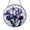 Acrylic 3.5 Inch, variant on Stained Glass Iris Window Hanging, Blue and Purple Flower Design, Elegant Nature Inspired Home Decor, Ideal Gift for Garden Lovers