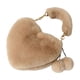 thumbnail image 1 of Bolso de mano de piel sintética con asa superior, suave, informal, con forma de corazón, para mujer Caqui, 1 of 6