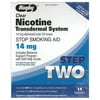 Rugby Step 2 Clear Nicotine Transdermal System Stop Smoking Aid, 14 mg, 14 Count