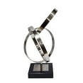 thumbnail image 3 of A&B Home Twining?s Ring Statuary with Marble Base - 6.5" x 8.5" x 14.5" - Silver/Black, 3 of 3
