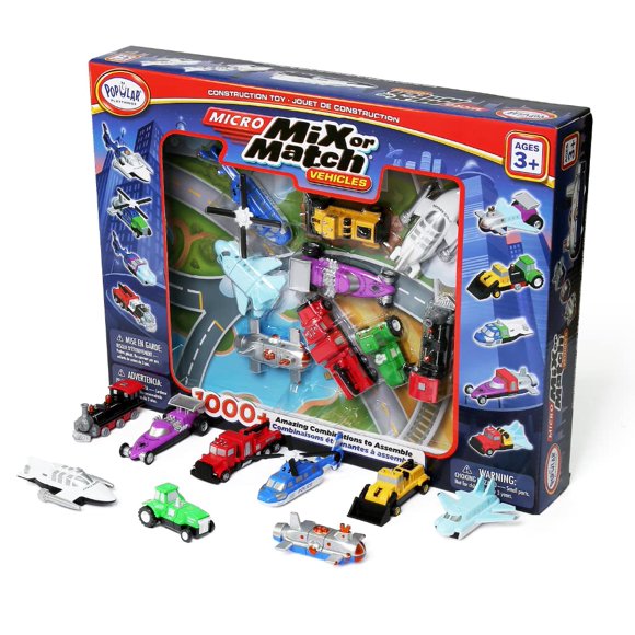 Popular Playthings Micro Mix Or Match Vehicles Deluxe Set Of 9 Toy Cars Planes And More