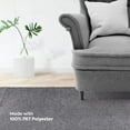 thumbnail image 4 of Furnish My Place Grey 2' x 36' Oval Solid Color Rug Made In Usa, 4 of 12