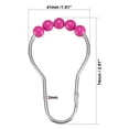 thumbnail image 3 of Uxcell  Curtain Ring Hooks, for  Rods Curtains Liners Pink Ball 12Pcs, 3 of 6
