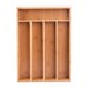 thumbnail image 1 of Bandeja de cubertería de madera de bambú Soporte de vajilla plana Cajón ordenado, 1 of 10