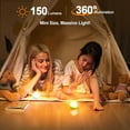 thumbnail image 4 of Rechargeable Camping Lights, 4 Pack Portable Tent Lights with 4 Lighting Modes, 150LM Mini Camping Lantern Waterproof, Only 20g Hanging Tent Lantern for Hiking Power Outages Emergency Kids Gift, 4 of 6