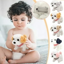 New Cute Realistic Walking & Barking Toy Puppy Dog - Educational Interactive Pet for Kids, Requires 2 AA Batteries (Not Included), Artificial Fur, 15x17x9cm
