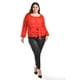 thumbnail image 5 of Blusa con diseño texturizado Roman Fashion / Tallas Extras, 5105 (Rojo) rojo 36, 5 of 7