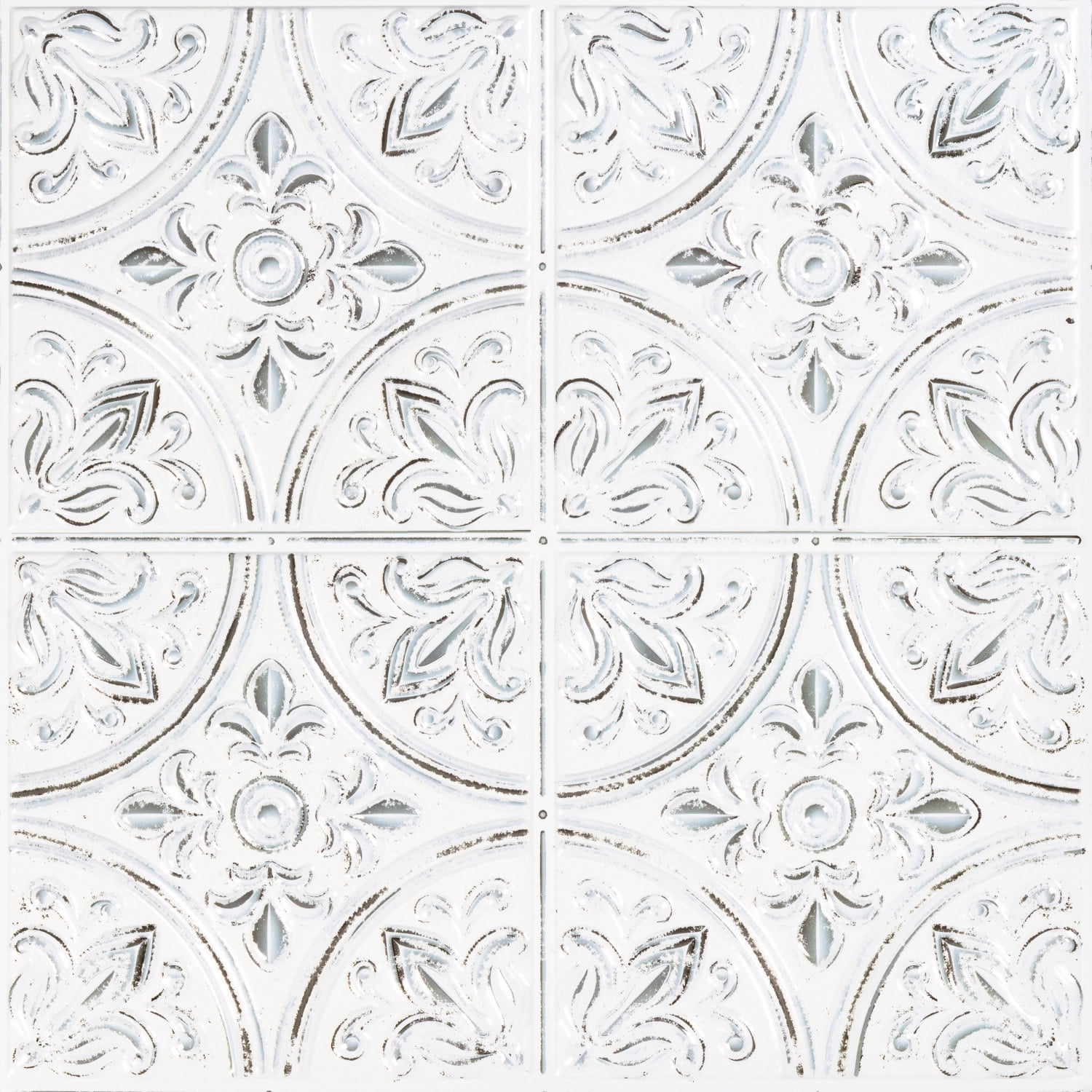 (2 pack) RoomMates Tin White Peel & Stick Tile Backsplash