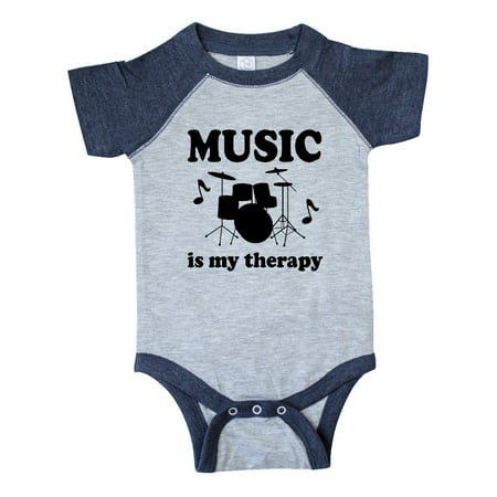 

Inktastic Music is my Therapy Drummer Gift Gift Baby Boy or Baby Girl Bodysuit