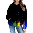 thumbnail image 2 of Mercatoo 𝗛oodie Girls Oversized Crewneck Sweatshirts Casual Hooded Flower Gradient 𝗛oodie Clothes Fall Fashion Outfits, 2 of 7