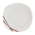 thumbnail image 2 of Tabletops Gallery 12 Piece Adrian White Red Ceramic Dinnerware Set, Soft Square Dinner Plates Dishes Bowls, Service for 4, 2 of 7