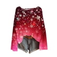 thumbnail image 4 of RXMEKW Chandail de Noël pour Femmes, chandail en Tricot Imprimé à Manches Longues et Col Rond, Haut Décontracté pour Fêtes et Rassemblements, 4 of 8