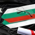 thumbnail image 5 of Graduation Sash Bulgaria Flag Cool scarf Shawl Stole Sapphire Blue with Star Stripe Bachelor Gown Accessory Ribbon 180*14cm, 5 of 7