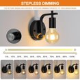 thumbnail image 2 of Wall Sconces Set of Two, Wall Light with Switch, Dimmble Black Sconce Lights Indoor, Wall Lights for Bedroom, Bedside Wall Lamps, 2 of 6