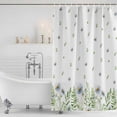 thumbnail image 2 of Spring Botanical Shower Curtain Set - 48" x 72" Washable Bathtub Curtain with 12 Hooks, Farmhouse Pastoral Daisy Leaves Waterproof Fabric Stall Shower Curtains for Bathroom/Bathtub Décor, 2 of 6