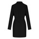 thumbnail image 3 of ICHUANYI Clearance Women Fashion Long Sleeve V-neck Windbreak Solid Color Tether Waist Retraction Overcoat(Black, M) ICHUANYI WER2023081513835, 3 of 5