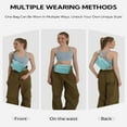 thumbnail image 5 of WATERFLY Unisex 2L Walking Hiking Travel Running Nylon Fanny Pack Waist Bag,Blue, 5 of 8