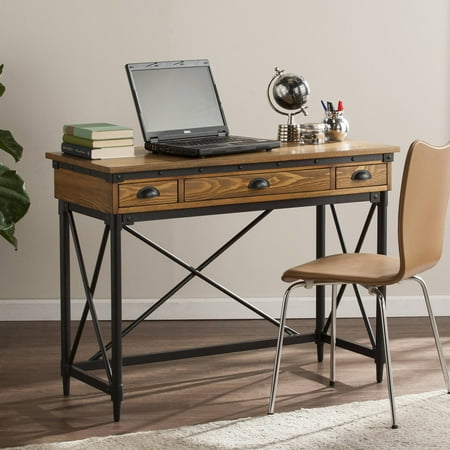 Southern Enterprises Lirlia 2 Drawer Industrial Writing Desk Lirlia 2 Drawer Industrial Writing Desk