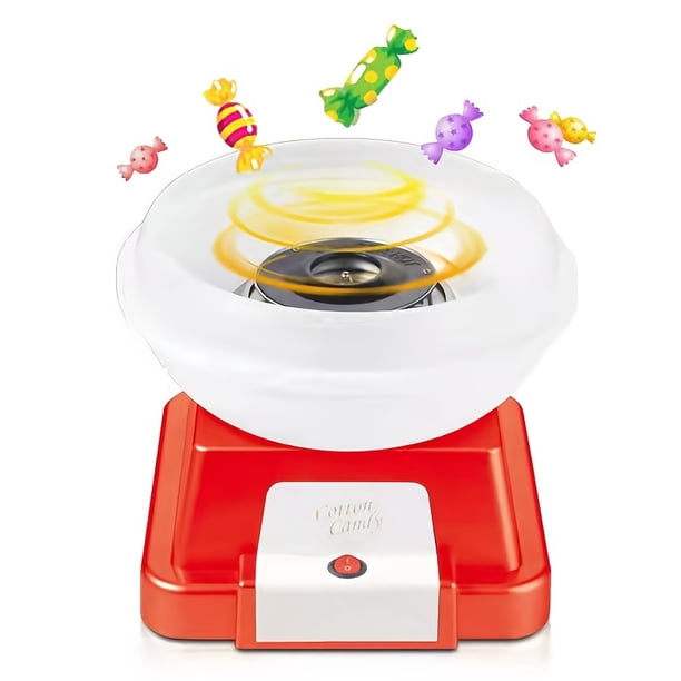 ¡Prepara un delicioso y colorido algodón de azúcar en casa con esta mini máquina eléctrica de algodón de azúcar!