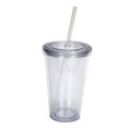 thumbnail image 2 of Clear Acrylic Tumbler with Straw and Lid 16oz, Reusable Iced Coffee Cup with Secure Lid & Straw, Personalizable Base for Parties, BPA-Free & Car Cupholder Friendly, 2 of 9