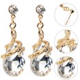 thumbnail image 3 of 1 Pair Crystal Earrings Chic Snake Ear Dangle Delicate Ear Pendant Ear Jewelries, 3 of 8