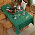 thumbnail image 2 of Larponder Christmas Tablecloth Rectangle, Jacquard Snowflake Pattern Table Cloth for Rectangle Tables, Water Resistant Rectangular Tablecloths for Dining Room & Holiday Decoration, 2 of 7