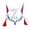 Blue, variant on Leeye Halloween Fox LED Half Face Mask, Light Up Glowing Fox Mask with Ears for Cosplay Masquerade Party, Light Green 8.66x9.84x2.76in
