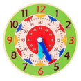 thumbnail image 1 of 5.5inch Children Wooden Clock Toys, Teaching Kids To Tell Time, Color-coded Hour And Minute Hands, Develops Time And Early Math Skills, 1 of 1