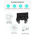 thumbnail image 3 of Blackout Door Curtains for Door Window Ombre Leopard Print Black White Gradient Privacy Thermal Insulated French Door Curtain for Patio Front Door, Tie up Shade, W26 x L70 inch, 1 Panel, 3 of 7