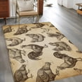 thumbnail image 2 of Farm Chicken Area Rugs 3x5 ft Country Rustic Rooster Hen Retro Farmhouse Washable Rug Non Slip Indoor Carpet Absorbent Floor Mat for Living Room Bedroom Dining Room, 2 of 9