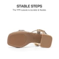 thumbnail image 4 of Sandalias para Niñas DREAM PAIRS Talla 5 Tacones Anchos Dorados, 4 of 6