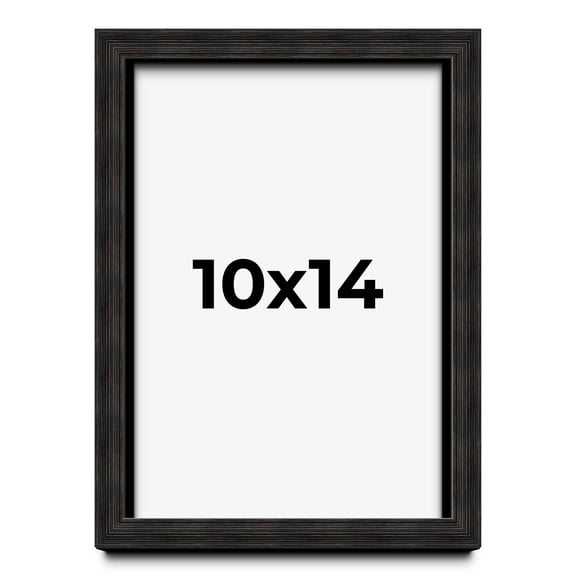 10x14 Shadow Box Black Rustic Barnwood Display Frame | 1.125 Inch Deep | 0.875 Inch Moulding Width