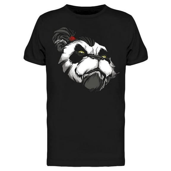 Smartprints Mens Graphic Tee - Proud Panda Warrior - Regular Fit 100% Cotton