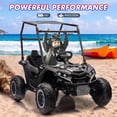 thumbnail image 2 of 2 Seater Ride on Car w/Sun Shade, Kids Electric Vehicles w/Remote Control, 24V 7AH Off-Road Electric Truck, UTV with LED Lights, Music Player for 3+ Kids, 2 of 7