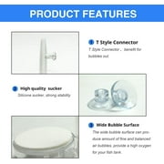 UPETTOOLS Aquarium Nano Air Stone Fish Tank Ultra Silent Nano Bubble Stone Silent Diffuser for Dissolved Oxygen, Used in Aquariums Fish Tank and Hydroponic Pumps (60mm))