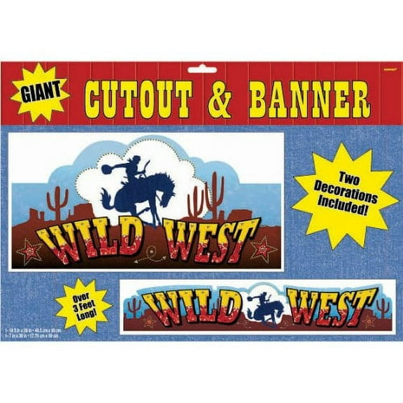Western Giant Cutout & Banner Set (2ct)